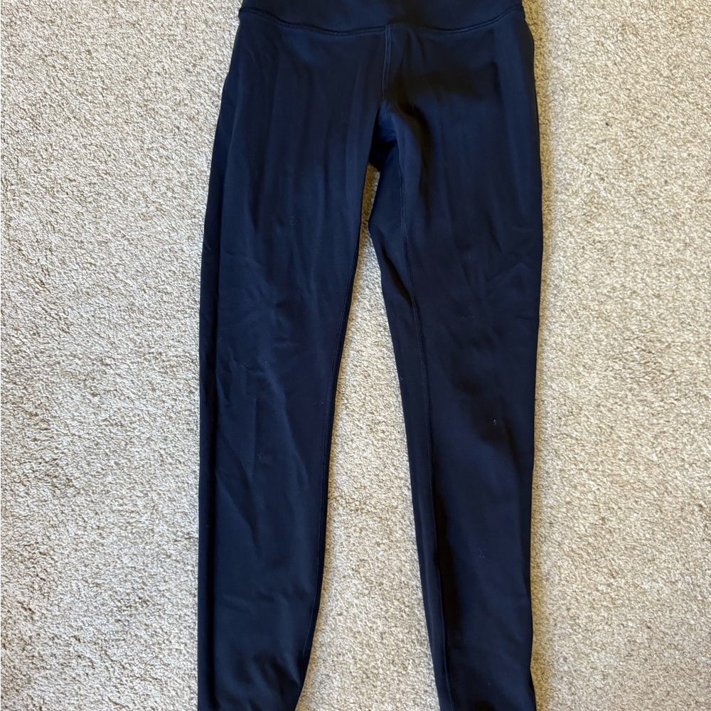 lululemon wunder train high rise leggings- dark blue